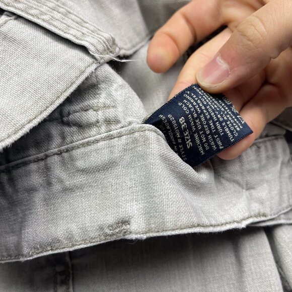 VTG Hook Tackle Shorts Size 38 Grey/off-White High Rise Cargo Fishing Outdoors - Picture 8 of 13